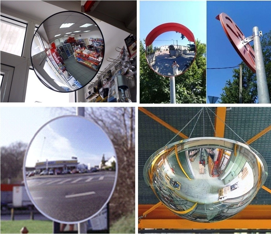 Зеркала сферические для улицы и помещений